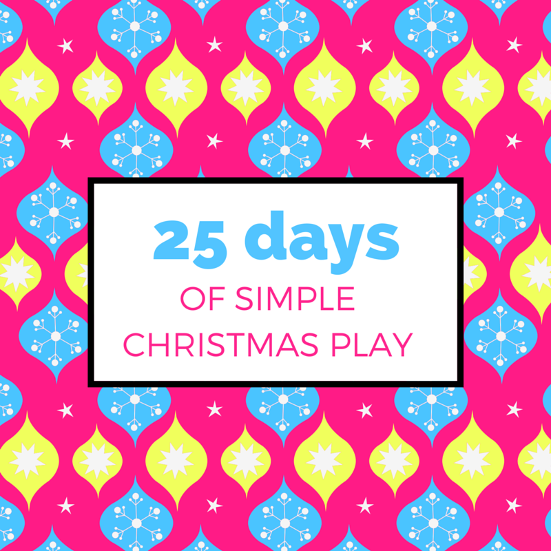 Simple Christmas play ideas for kids and families, perfect to fill an Advent calendar or to just play with your kids!  Or, use these simple and easy Christmas activities as quiet time Christmas crafts while you get a few things done during this busy holiday season!