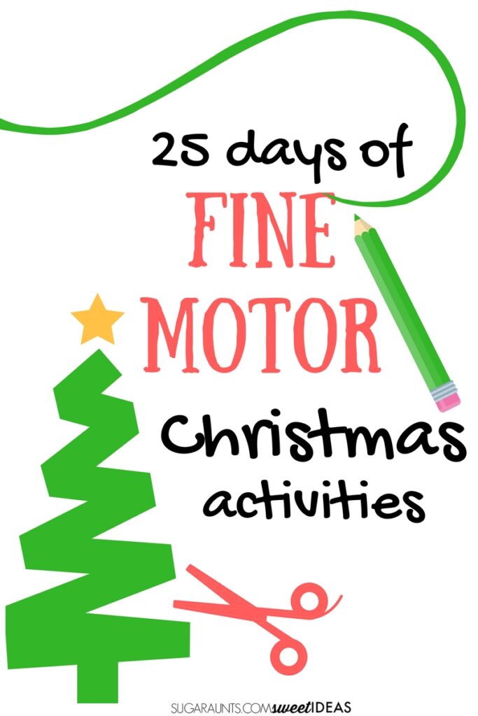 Use these 25 days of Christmas ideas as therapy planning for Occupational therapy Christmas ideas with the kids.