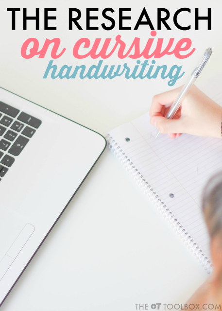 Use this research on cursive handwriting to get a better understanding of what is going on in the brain as we learn cursive, cursive handwriting development, and how cursive can help with learning. 