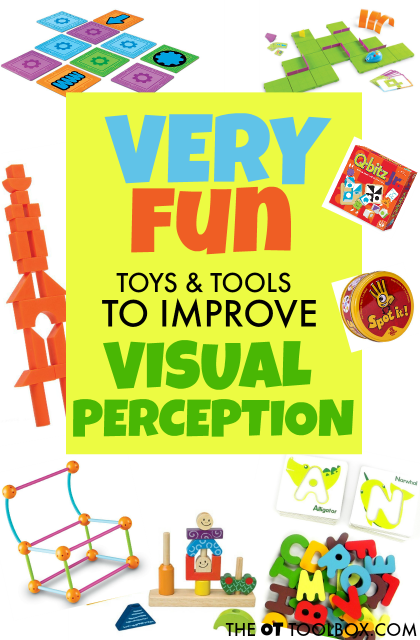 Use these visual perception toys to help kids develop and improve visual perceptual skills needed for handwriting, reading, and writing. 