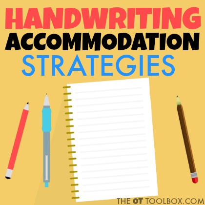 Use these handwriting accommodation strategies that can help kids with handwriting problems in the classroom.