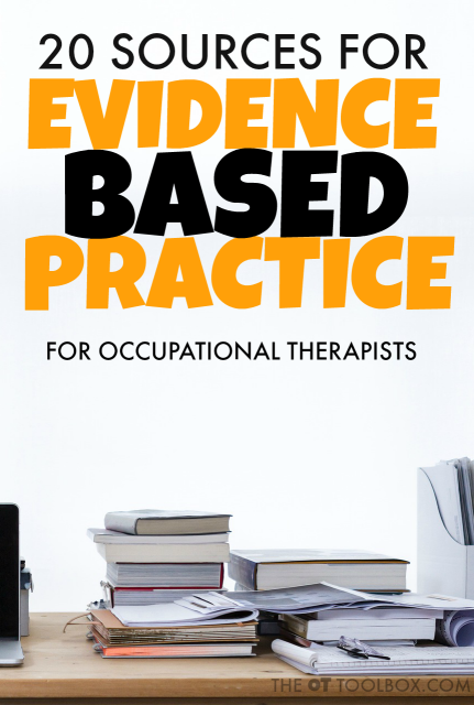 This resource identifies and explains evidence based practice in occupational therapy.