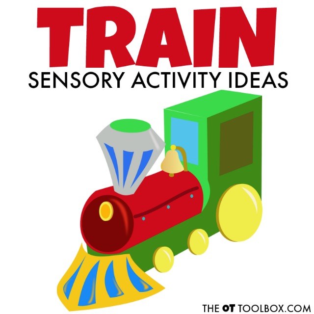 Utiliza estas ideas sensoriales con temática de trenes para ayudar a los niños con problemas de procesamiento sensorial a obtener la información sensorial que anhelan y necesitan utilizando un interés especial y actividades motivadoras.
