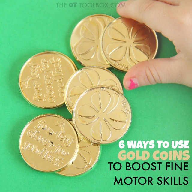 A los niños les encantarán estas seis actividades de motricidad fina con monedas.  