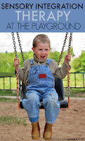 Try these sensory integration therapy ideas at the playground for vestibular and proprioceptive sensory input.