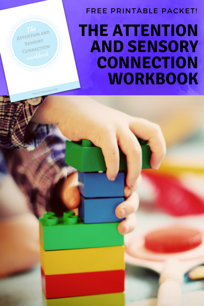 Este cuaderno de trabajo imprimible de forma gratuita es una herramienta útil para explicar cómo la atención y la sensorialidad están conectadas y puede ayudar a los padres, profesores y terapeutas a abordar la atención a través de estrategias de procesamiento sensorial.