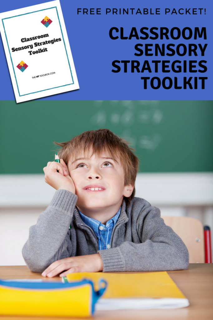 Use these classroom sensory strategies to help kids with sensory processing needs to learn, pay attention, self-regulate, focus, and address sensory needs within the classroom or learning environment to address educational goals and sensory needs. Perfect for occupational therapists in the schools.