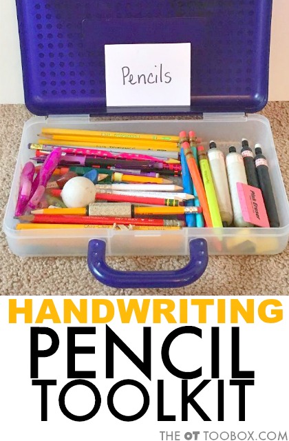 Create a themed occupational therapy activity toolkit to address handwriting and pencil grips to address common handwriting issues in pediatric occupational therapy.