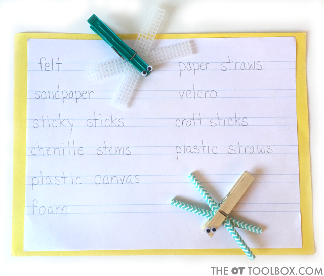 Use this dragonfly craft to work on occupational therapy goals like handwriting with this occupational therapy activity idea.