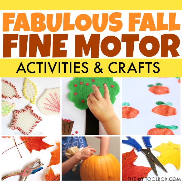 Get the kids building fine motor skills with these fall fine motor activities like fall leaves, fall crafts and other fall fine motor ideas!