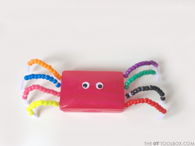 Kids can make this soap holder animal fine motor craft to work on fine motor skills and other areas they need for holding a pencil and in handwriting. 