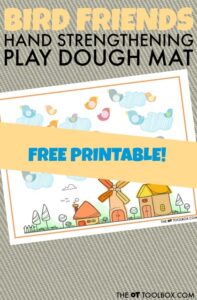 free play dough mat bird theme