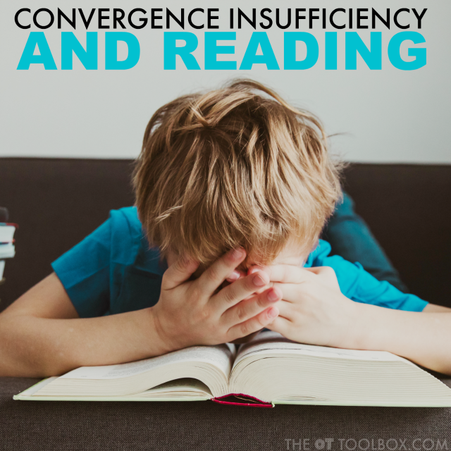 Convergence insufficiency impacts reading that interferes with reading comprehension, reading decoding skills, reading fluency, and other areas that impacts how a child reads.