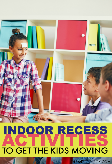 During the winter months, kids can have trouble staying active! These indoor recess ideas will help with adding movement, bilateral coordination, motor planning, and development through indoor games. 