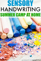 sensory summer camp at home idea for handwriting summer camp for kids using all of the senses to prevent the summer slide.