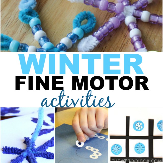These fine motor winter activities will keep the kids active and moving all winter long.