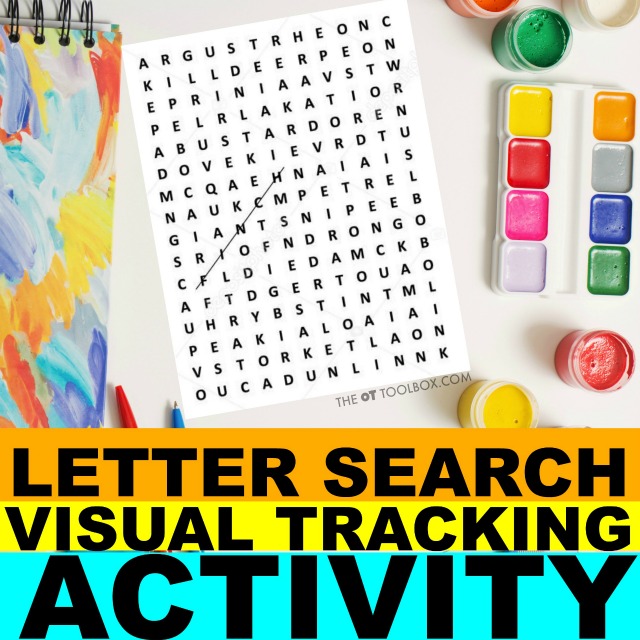 Working on visual tracking skills? These visual saccades activities will help.