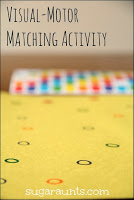 Visual scanning and visual motor color matching activity for kids