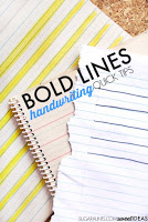 bold lines in handwriting to write on the lines