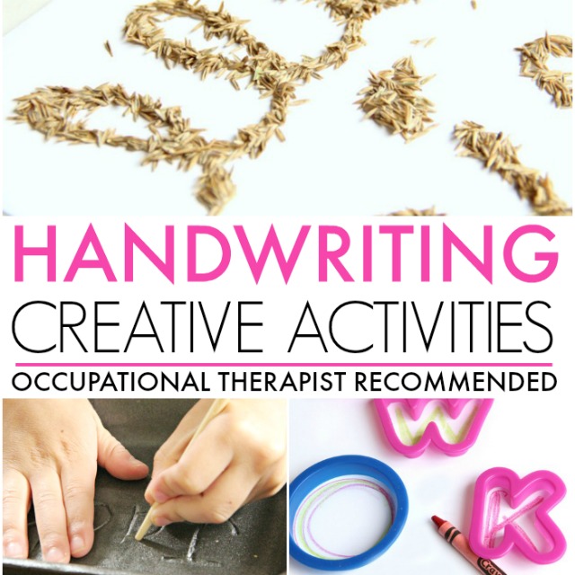 Handwriting activities for creative, hands-on learning handwriting for kids. From an Occupational Therapist