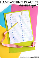 handwriting practice clipboard
