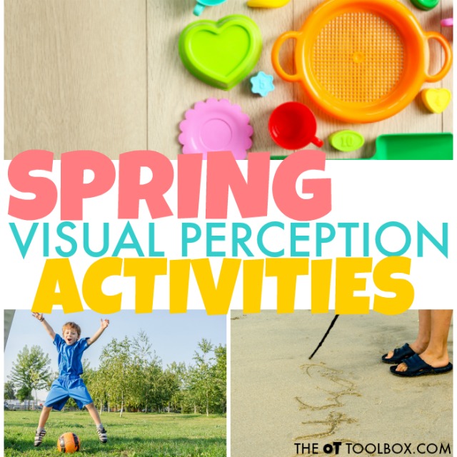 Working on visual perceptual skills in kids to help with handwriting, reading, or other skills? These spring themed visual perception activities will help.