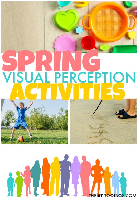 Spring themed visual perception activities for kids
