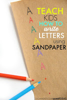 Use sandpaper to help kids with letter formation handwriting