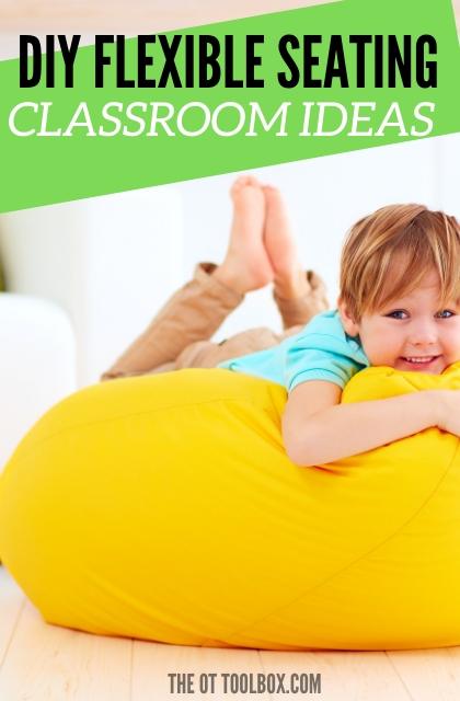 Use these DIY flexible seating ideas in the classroom.