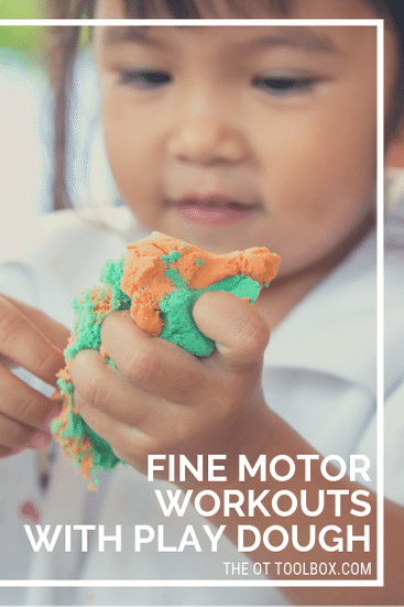 Build fine motor skills using play dough to improve coordination, dexterity, and grasp.