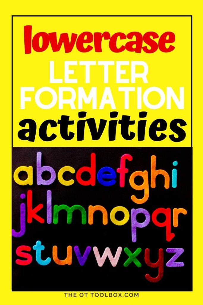 lowercase letter formation activities