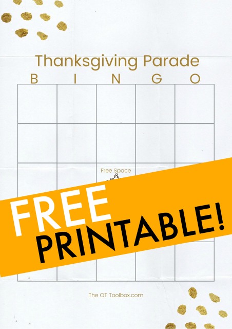 Free printable parade BINGO card