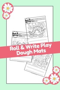 Spring play dough mats for fine motor skills
