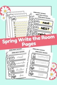 Spring write the room worksheets