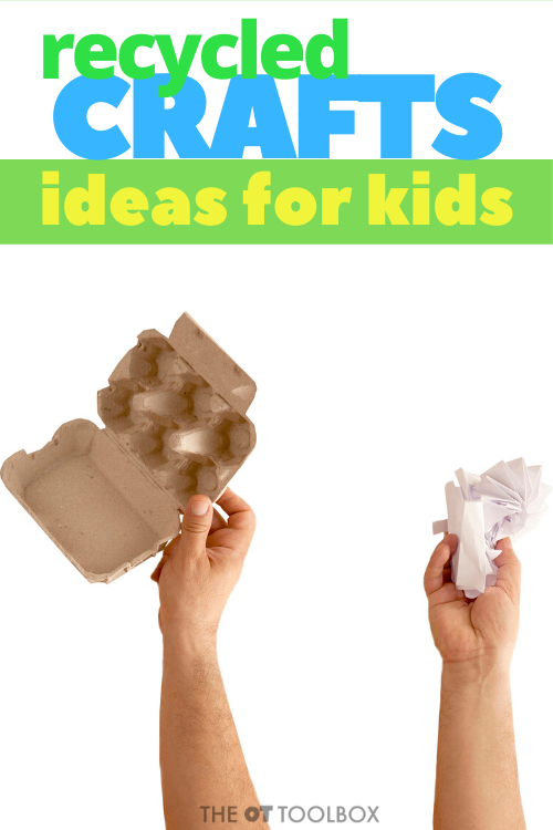 Recycled crafts and craft ideas for kids using recycled items like bottle caps, newspapers, toilet paper tubes, and other craft ideas. 