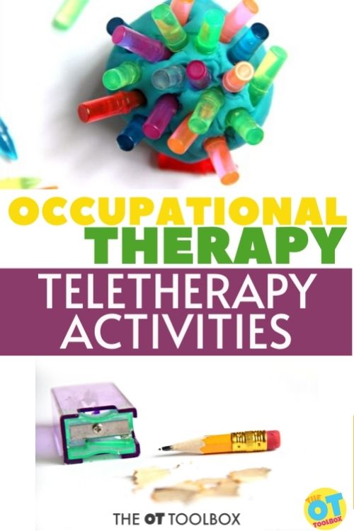 Actividades de teleterapia de terapia ocupacional