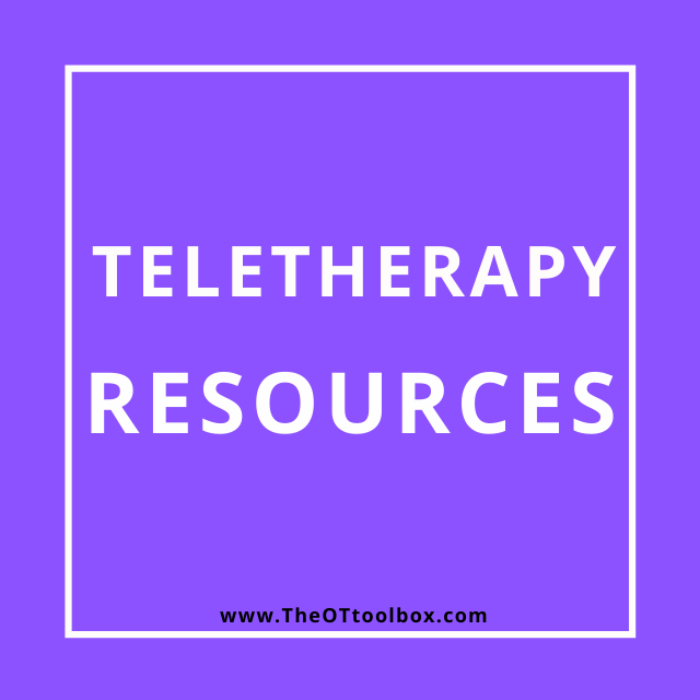 Teletherapy resources for occupational therapists and other telemedicine practice.