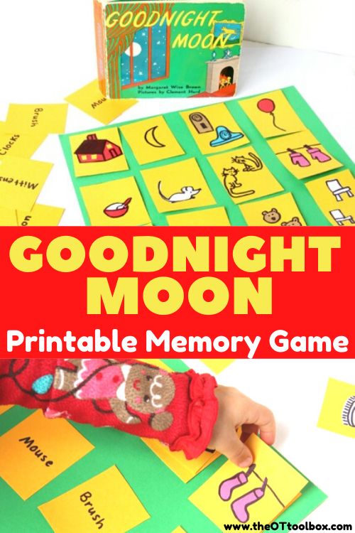 Goodnight Moon activity for kids and Goodnight Moon pdf printable game.