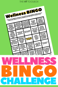 Wellness bingo game to use to build overall well being and a balanced health and wellness state.