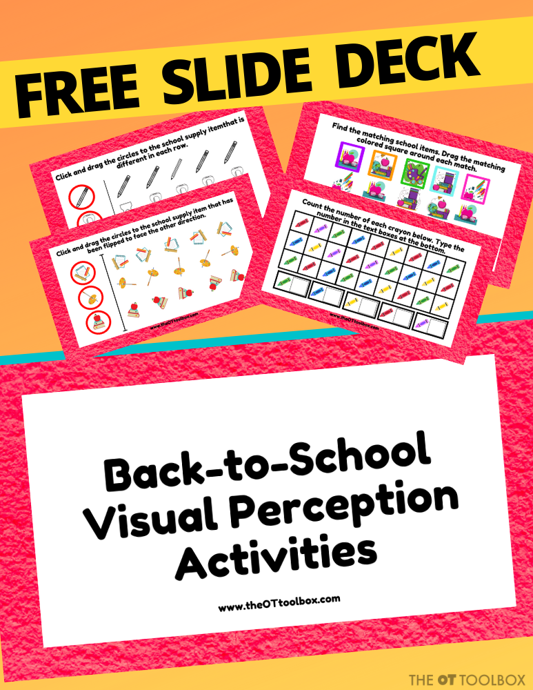 Back to school activities with a free occupational therapy slide deck.