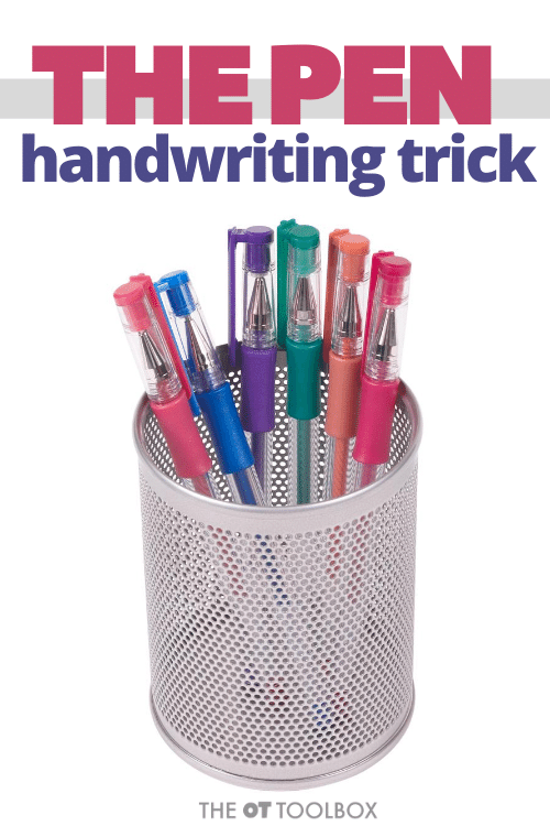 Pen grip handwriting trick
