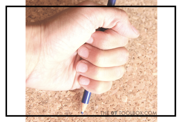 Primitive pencil grasp