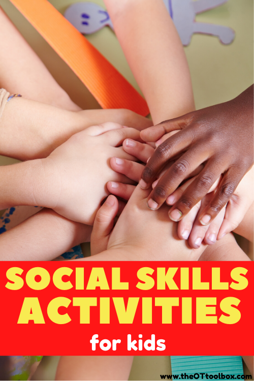 Social skills activities for kids to use to build social emotional skills and learn kindness, empathy, awareness of others, and other social skill interventions needed to function.