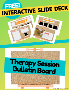 Therapy planning slide deck for OT teletherapy