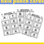 back to school hole punch cards