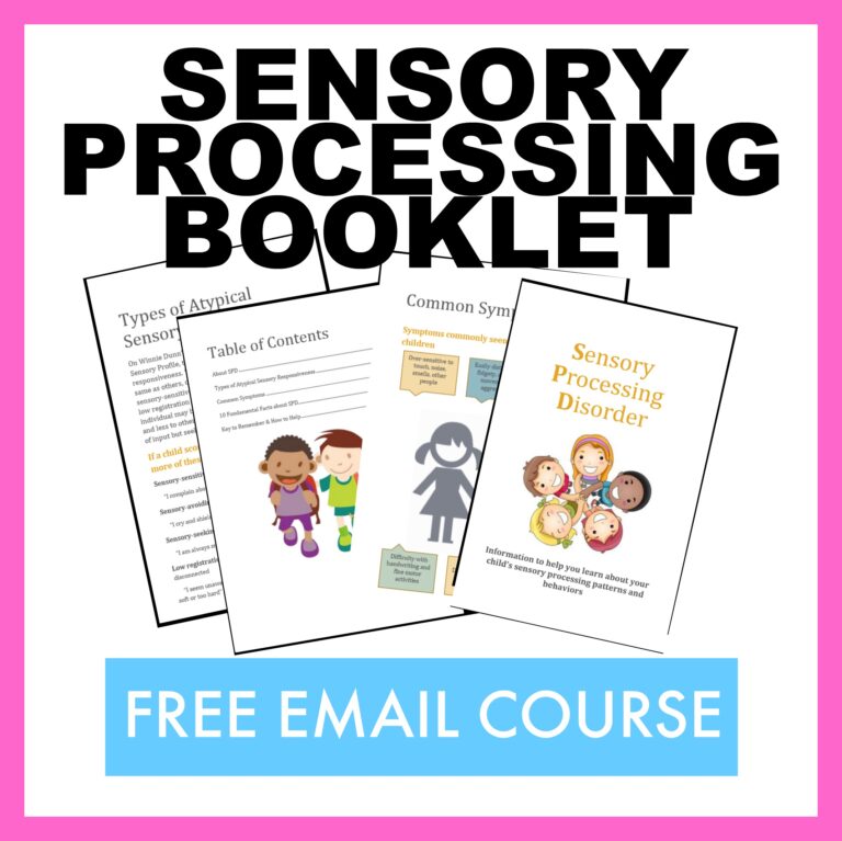 free sensory processing booklet