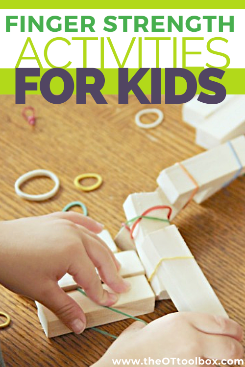 Finger strength activities and finger strength exercises using everyday toys and tools, perfect for kids.