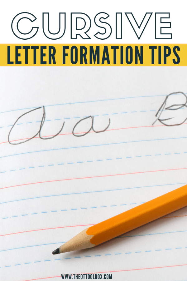 These are cursive letter formation activities for handwriting.