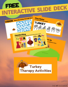 Turkey theme slide deck for occupational therapy
