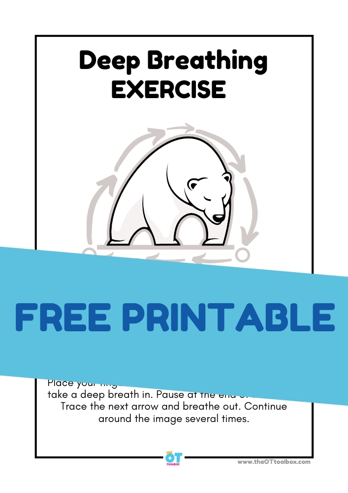 Polar bear theme deep breathing exercise for kids